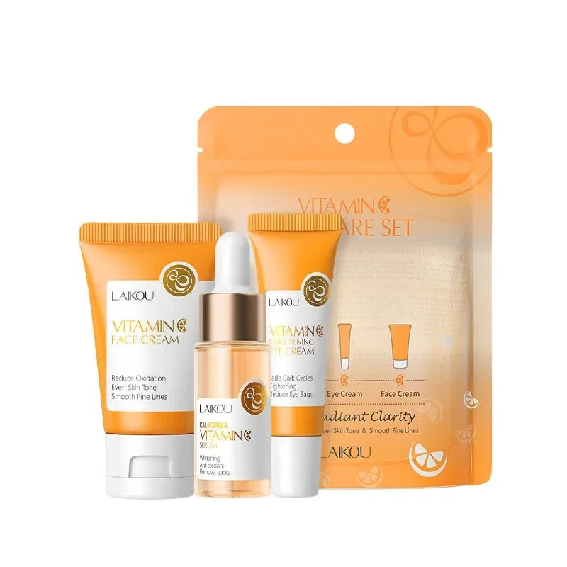 LAIKOU Skincare Set – Vitamin C, Sakura & Snail (3pcs)