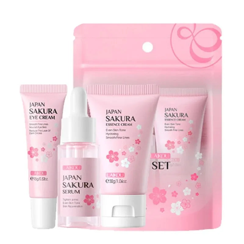 LAIKOU Skincare Set – Vitamin C, Sakura & Snail (3pcs)