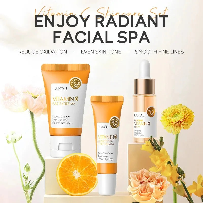 LAIKOU Skincare Set – Vitamin C, Sakura & Snail (3pcs)