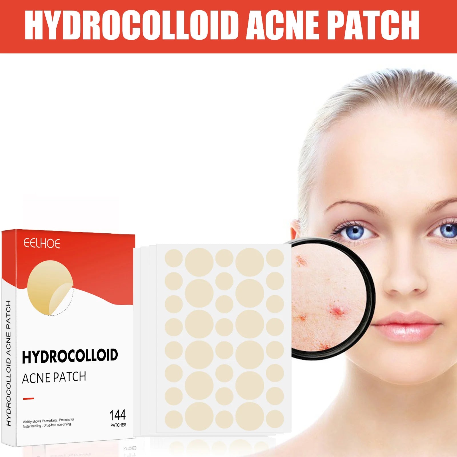 Hydrocolloid Acne Patches – 2 Sizes